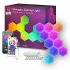 Hexagon LED Lights Wall Lamp With Remote Control Microphone Mode APP Smart Modular Color changing Ambient Night Light For Bedroom Game Room 3 pack