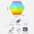 Hexagon LED Lights Wall Lamp With Remote Control Microphone Mode APP Smart Modular Color changing Ambient Night Light For Bedroom Game Room 3 pack