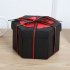 Hexagon Multilayers Surprise Explosion Box DIY Self adhesion Scrapbook Photo Album for Christmas Birthday Day Random Ribbon Color  black 42 42CM