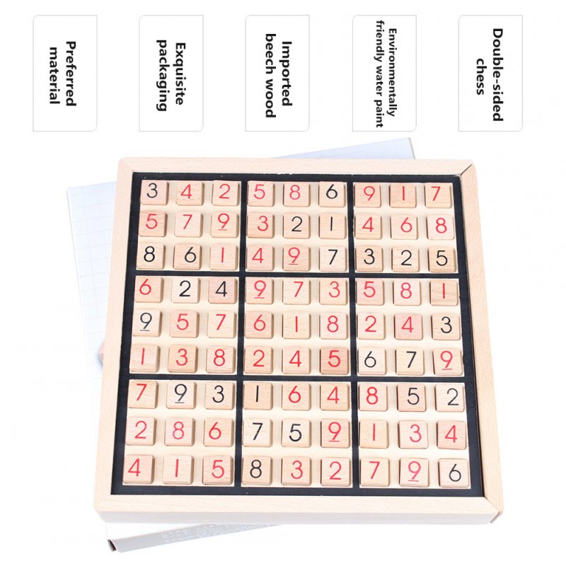 Wooden Sudoku Chess Board Game Children Intelligence Logical Thinking Educational Toys For Birthday Gifts 