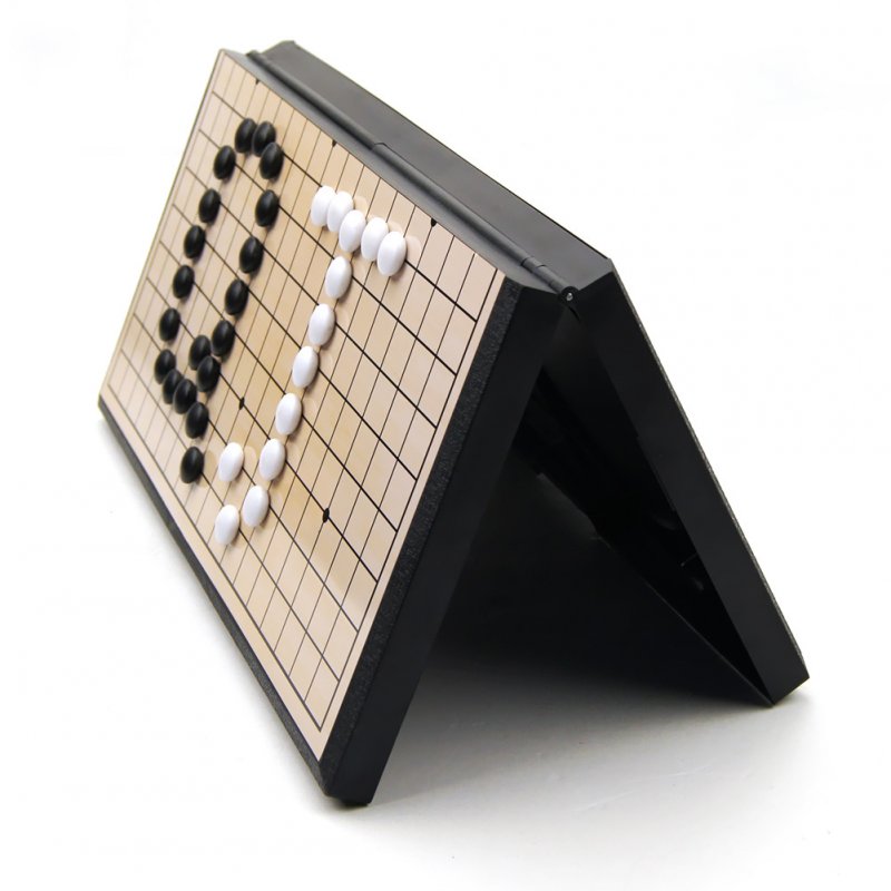 Foldable Magnetic Go Game Weiqi Set Wear-resistant Black White Chessman Puzzle Chess Board Game Toys Gift 