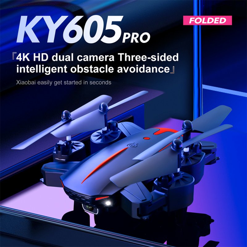 Ky603 Mini Drone 4k HD Camera Three-way Infrared Obstacle Avoidance Altitude Hold Mode Foldable RC Quadcopter