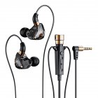 Hi-fi Wired Headphones With Mic Noise Cancelling Dynamic In-ear Earbuds Bass Music Headset For Sports Fitness black_1.2 meters
