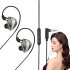 Hi6T Earbuds Wired In Ear Headphones Noise Isolating Wired Earbuds Stereo Sound Earphones For Women Men black