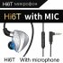 Hi6T Earbuds Wired In Ear Headphones Noise Isolating Wired Earbuds Stereo Sound Earphones For Women Men blue