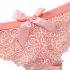 HiMiss Women Lace Thong Panties Hispter with Bow Tie Sexy Lingerie Underwear  2 Packs Coral   pink L
