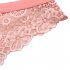 HiMiss Women Lace Thong Panties Hispter with Bow Tie Sexy Lingerie Underwear  2 Packs Coral   pink L