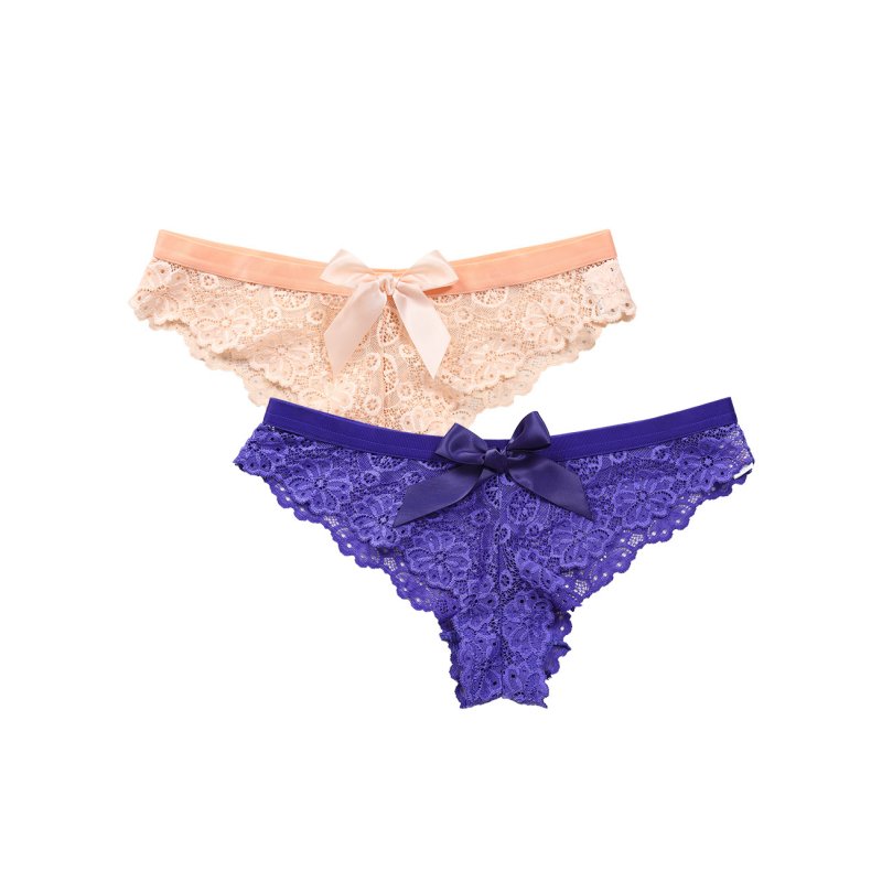 HiMiss Women Lace Thong Panties 2 Packs
