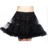 HiQueen Women s A line Short Petticoat Mini Tutu Skirt Underskirt Tulle Costume Black M
