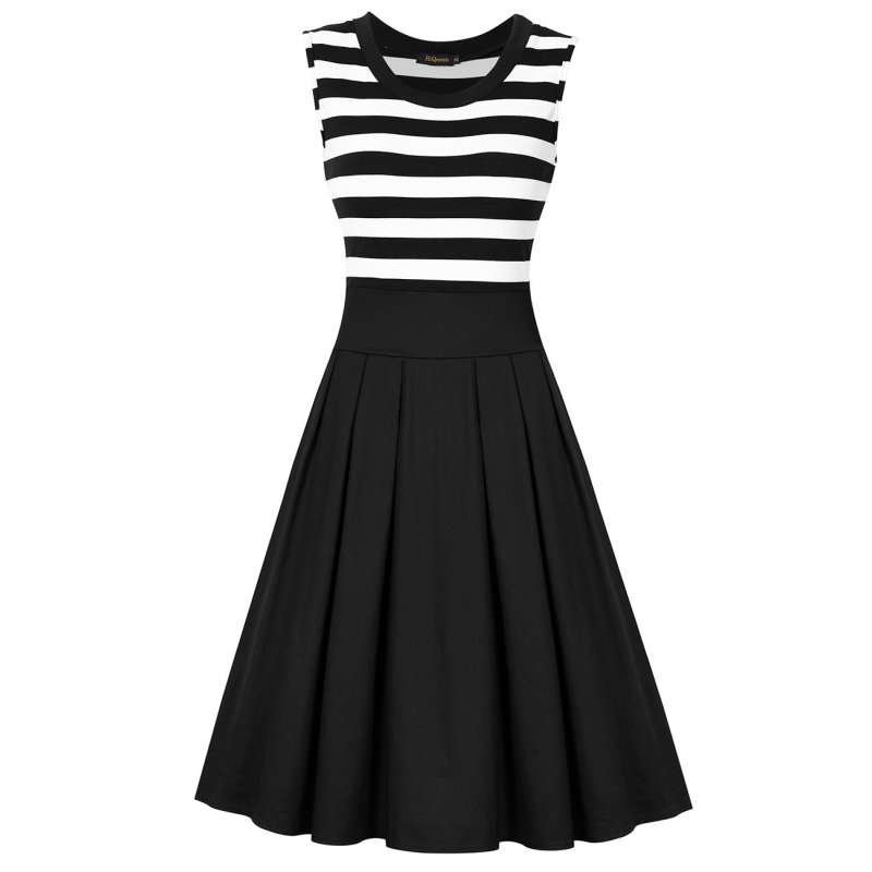 HiQueen Scoop Collar Elegant Dress