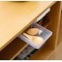 Hidden Table Storage Box Under Paste Desk Organizer Desk Drawer Divider white