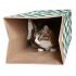Hide Sneak Collapsible Paper Tunnel Hideaway Thickened Double layer Large Space Cat Interactive Toy green white 61 5  27  22CM