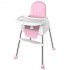 High Chair For Babies Toddlers Multifunctional Foldable Portable Baby Dining Table Chair Blue PU cushion