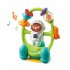 High Chair Toy With Suction Cup Electric Astronauts Rattle Multi functional Tray Toys With Sound Lights Effects For Gift orange