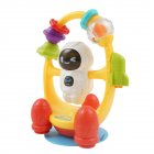High Chair Toy With Suction Cup Electric Astronauts Rattle Multi-functional Tray Toys With Sound Lights Effects For Gift orange