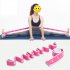 High Elastic Yoga Fitness Resistance Band 8 Loop Training Strap Tension Resistance Exercise Stretching Band for Sports Dancing Pink white
