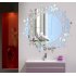 High Grade Creative 3D Mirror Wall Sticker Room Decal Mural Art DIY Home Decoration Silver