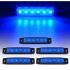 High Power 6 LED 12V Side Indicator Light Marker Lamp for Truck BUS Trailer 5 Colors for Choice Blue