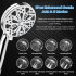 High Pressure Shower Head With Pause Switch 8 Spray Settings 2 Powerful Cleaning Modes Spray Hand Showers 5FT Extra Long Hose Single shower