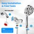 High Pressure Shower Head With Pause Switch 8 Spray Settings 2 Powerful Cleaning Modes Spray Hand Showers 5FT Extra Long Hose Single shower