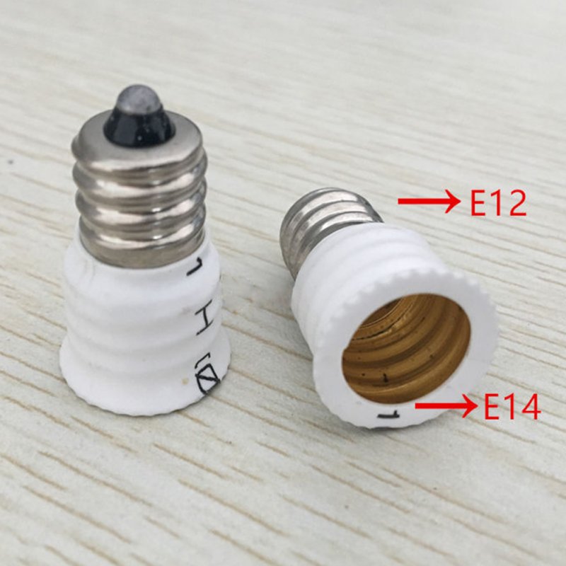 High Quality E12 To E14 Converter Lamp Holder LED Light Bulb Base white