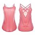High Quality Women Summer Soild Colors Sleeveless Spaghetti Strap Solid Hollow Out Thin Cool Loose Charming Sun Top Sexy Vest