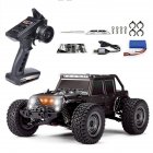 High Simulation Four-wheel Drive Rc  Car High-speed Off-road Remote Control Car Led Light 1:16 Electric Off-road Car Model Gray-black