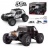 High Simulation Four wheel Drive Rc  Car High speed Off road Remote Control Car Led Light 1 16 Electric Off road Car Model Gray black