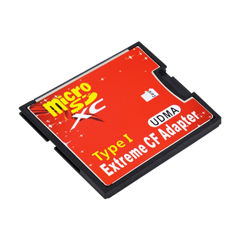 High Speed Micro SD TF to CF Card Adapter MicroSD SDXC to Compact Memory Card Type I Reader Converter red