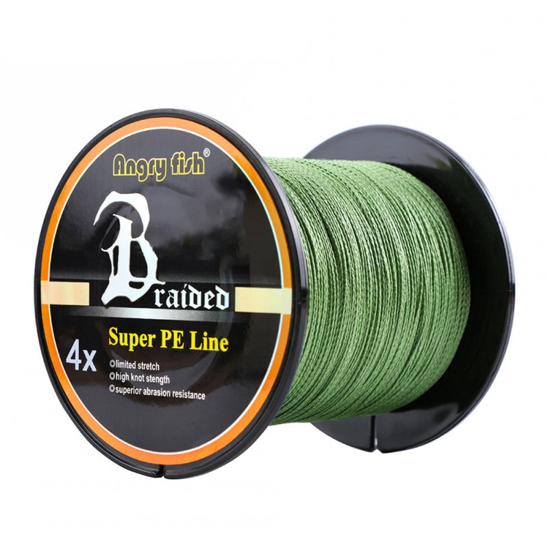 High Strength 500m/547yds 4braid Solid Color Braided Fish Line - Green 0.45mm-70lb