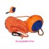 High Strength Outdoor Clothesline Retractable Rotation Recovery Box Type Tent Rope Orange