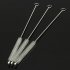 High Temperature Resistant Stainless Steel Beverage Cup Curved Metal Straw and Cup Brush 4 straws   1 brush