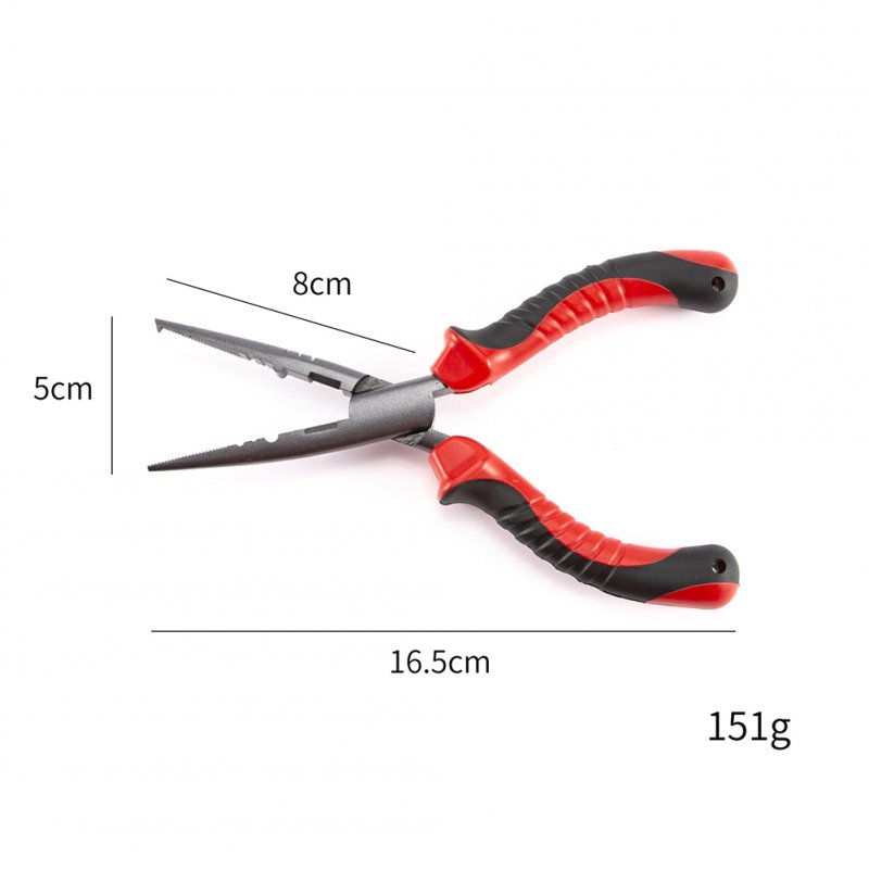 High-carbon Steel Straight-nose Lure  Pliers Fish Control Device Multi-purpose Fishing Gear Pliers Wire Looping Bending Tool 7 inches