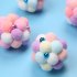 High elastic Felt  Ball  Cats  Plush  Toys Colorful Sounding Bell Self healing Funny Boredom Relief Bite resistant Balls Pets Supplies Rose gold self ball