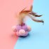 High elastic Felt  Ball  Cats  Plush  Toys Colorful Sounding Bell Self healing Funny Boredom Relief Bite resistant Balls Pets Supplies Blue and white self ball