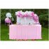 High end Stretch Yarn Elegant Mesh Fluffy Tutu Table Skirt for Party Wedding Birthday Party Home Decoration pink 14ft