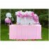 High end Stretch Yarn Elegant Mesh Fluffy Tutu Table Skirt for Party Wedding Birthday Party Home Decoration pink 9ft