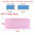 High end Stretch Yarn Elegant Mesh Fluffy Tutu Table Skirt for Party Wedding Birthday Party Home Decoration pink 9ft