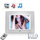 High quality 8 Inch Digital Photo Frame and Multimedia Player   View all your photos as a slideshow while simultaneously listening to music 