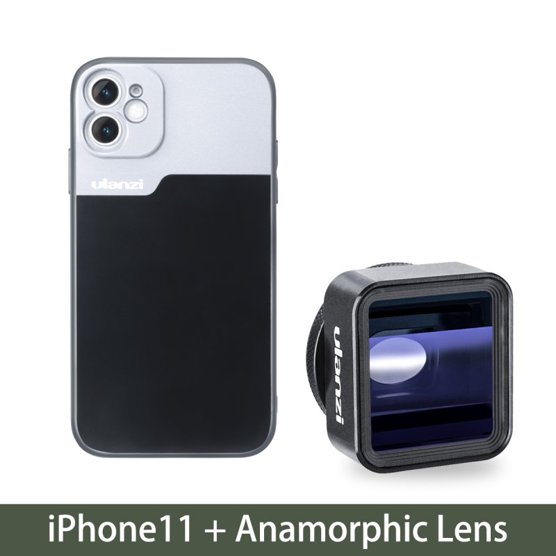 17mm Thread Phone Case for iPhone 11/11 Pro/11 Pro Max Anamorphic Lens Protect Smartphone Shakeproof Solid Cover For iPhone 11 case+Anamorphic Lens
