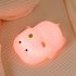 Hippo Night Light For Kids  3 Brightness Adjustable  30 Minute Automatic Shutdown Function  Rechargeable Cordless Toddler Night Lights For Kids Bedroom pink
