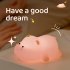 Hippo Night Light For Kids  3 Brightness Adjustable  30 Minute Automatic Shutdown Function  Rechargeable Cordless Toddler Night Lights For Kids Bedroom pink