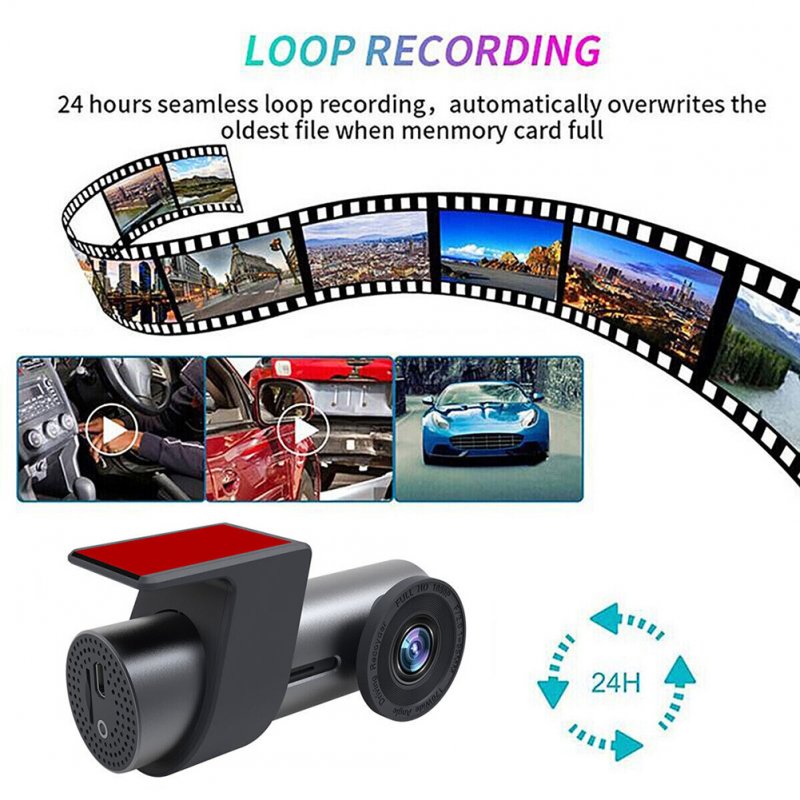 Car Driving Recorder 1080p Hd Wifi Dvr Camera Dual Recording Night Vision Reversing Dash Cam 