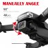 Hj95  Mini  Folding  Drone Fpv Four axis Drone Wifi Real time Transmission High definition Aerial Drone With 2 million wifi camera
