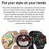 Hk8pro Nfc Smart Watch Synchronized Bluetooth compatible Calling Offline Payment Sports Music Smartwatches black leather belt