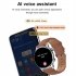 Hk8pro Nfc Smart Watch Synchronized Bluetooth compatible Calling Offline Payment Sports Music Smartwatches golden brown leather belt