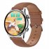 Hk8pro Nfc Smart Watch Synchronized Bluetooth compatible Calling Offline Payment Sports Music Smartwatches golden brown leather belt