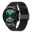 Hk8pro Nfc Smart Watch Synchronized Bluetooth-compatible Calling Offline Payment Sports Music Smartwatches black steel belt