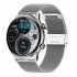Hk8pro Nfc Smart Watch Synchronized Bluetooth compatible Calling Offline Payment Sports Music Smartwatches silver steel belt