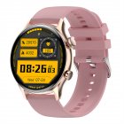 Hk8pro Smart Watch 1.36-inch Amoled Screen Bluetooth-compatible Calling Voice Control Bracelet Ip68 Waterproof Gold pink silicone strap